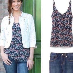 CABI Flirt Floral Tank, Med adjustable straps